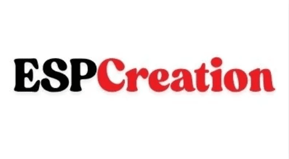 a red and black logo